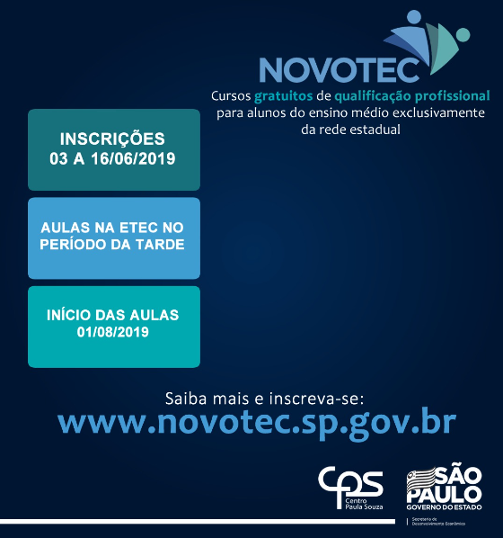 Inscrições Prorrogadas – Vestibulinho Etec 1º Semestre de 2023