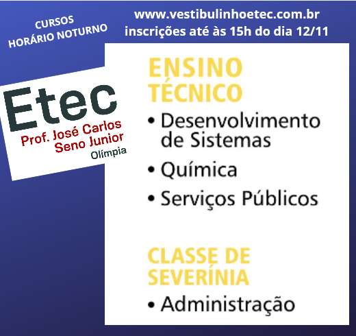 ETECs abrem inscrições para os cursos do segundo semestre 