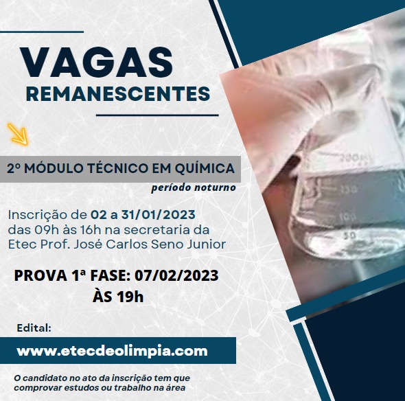 Formulário de Inscrição – Vagas Remanescentes (Cursos Técnicos) –  2ºSemestre/2023 – Etec Philadelpho Gouvêa Netto