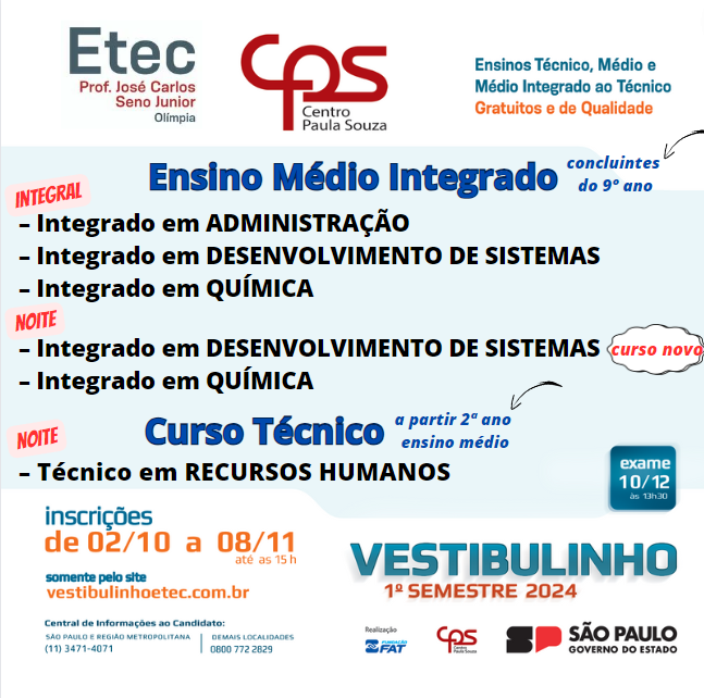 Centro Paula Souza — 5 fatos sobre o Vestibulinho da Etec que você